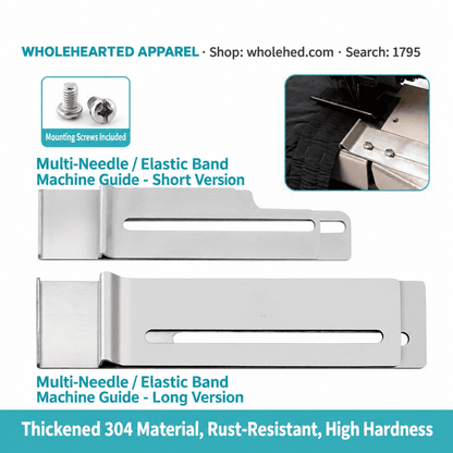 1795★ Multi-Needle Elastic Sewing Machine Guide Stop Plate for 1404/VC008, Waistband Sewing and Stretching, Light and Heavy Fabrics