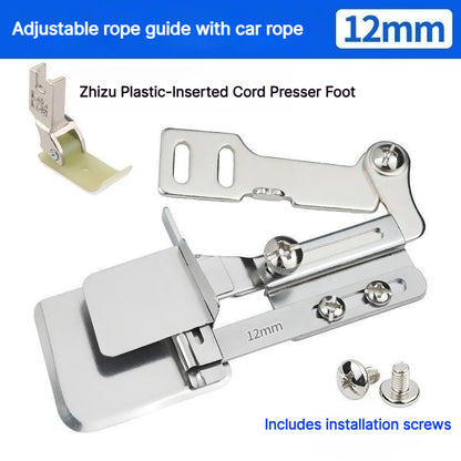 1906★ Adjustable Steel Piping Binder Attachment for Lockstitch Sewing Machines, Fold and Cord Guide★