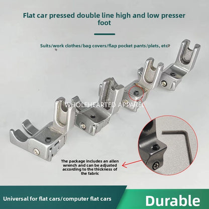 1547★  Sewing machine accessories, flat car dual-purpose high and low presser foot, double-line cutting stop press line stop open line multi-functional presser foot