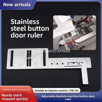 1615★  New keyhole machine button ruler adjustable auxiliary tools 1790/781 positioning ruler gauge tool sewing accessories