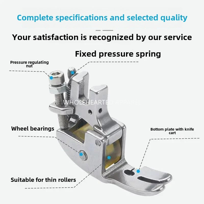 1448★  Knife car transparent wheel presser foot 1/8 with knife wheel presser foot roller rubber wheel 5200 trimming knife car industrial sewing machine