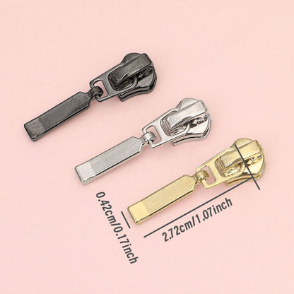 3099  Zipper No. 3 metal slider horseshoe head platinum light gold gun color ribbon lock luggage clothing zipper can be factory direct sales