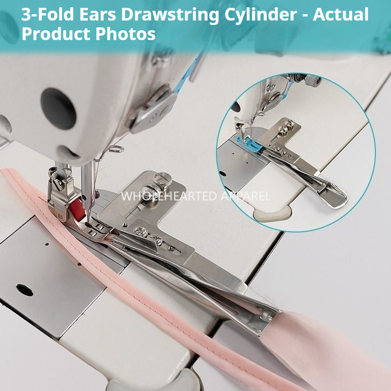 1784★ Accesorio Carpeta Plana Triple de Acero Premium para Máquina de Coser, Ajustable para Pantalones y Trabillas de Cinturón★