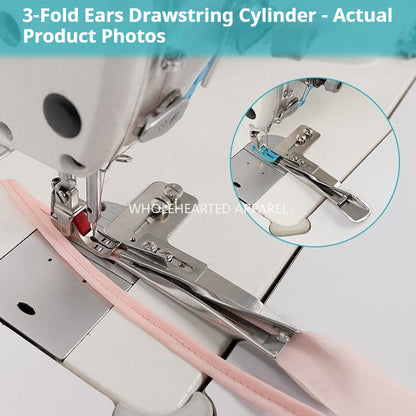 1784★ Accesorio Carpeta Plana Triple de Acero Premium para Máquina de Coser, Ajustable para Pantalones y Trabillas de Cinturón★