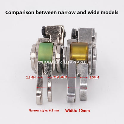 1658★  New boutique narrow high and low roller presser foot leather curtain down jacket thick and thin universal presser foot sewing machine accessories