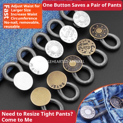 1827★Botón extensor de cintura de jeans sin costura, resorte ajustable que estira el extensor de cintura para pantalones de hombre y mujer★
