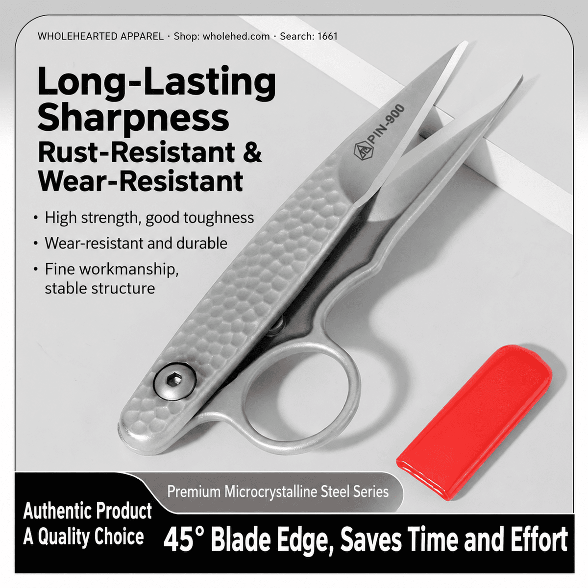 1661★ Microcrystalline Steel Thread Snips, Stainless Steel Sewing Scissors for Embroidery, Cross Stitch and Tailoring
