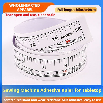 1435★  Plate ruler Clothing plate making Industrial sewing machine Table ruler Self-adhesive paste 90 cm Cutting inspection table measurement★