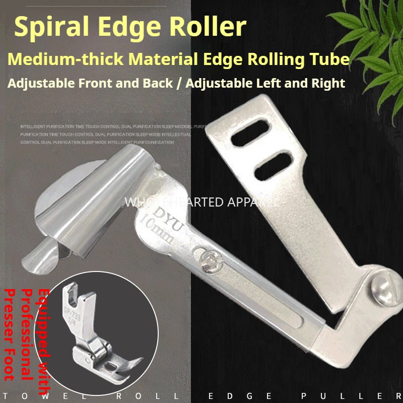 1161★ Nouveau tambour de sertissage spiralé pour machine à coudre plate universelle, nouveau dispositif de sertissage spiralé fait main★