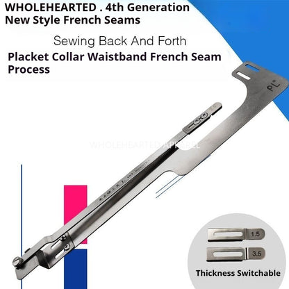 1019★  Flat car come and go sewing fourth generation WHOLEHEARTED new overseam sleeve sewing special press placket collar waist tool★