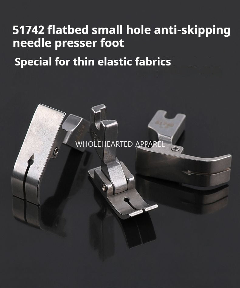 1391★  Flat car 51742 Presser foot for knitted thin materials Elastic fabric Anti-jumper thread Small hole Pinhole Presser foot Sewing machine accessories★