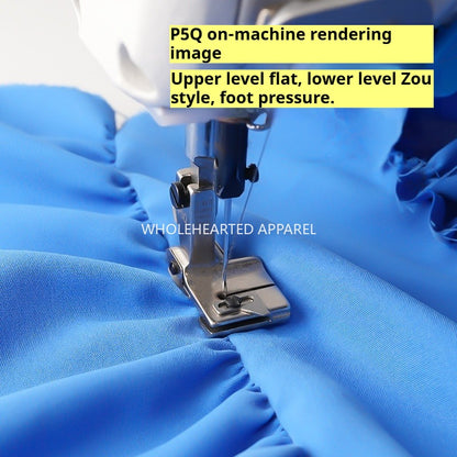 1607★  New P5Q adjustable wrinkle presser foot electroplating all-steel flat car universal wrinkle pumping wrinkle presser foot sewing accessories ★