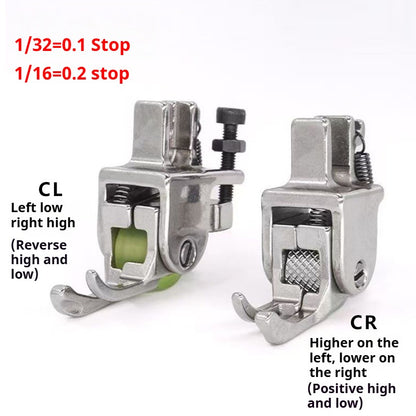 1658★  New boutique narrow high and low roller presser foot leather curtain down jacket thick and thin universal presser foot sewing machine accessories★