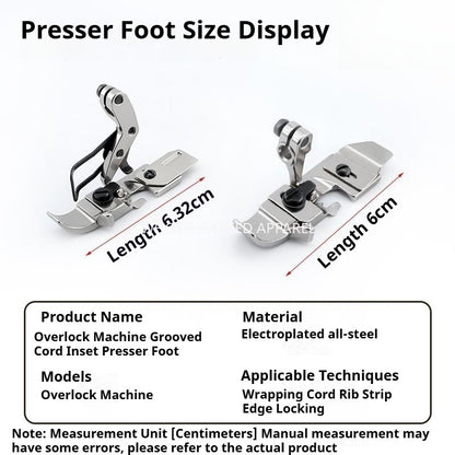 1620★ [Nouvelle version améliorée] Machine à ourler VVS tout acier avec pied presseur à corde intégré et fente, machine à ourler à quatre fils EX/Silver Arrow/Pegasus 700★