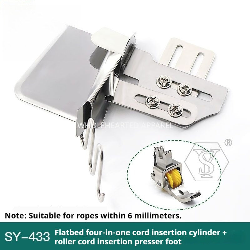 1055★ [Fait main] SY-433 Housse de couette/oreiller à tirette en corde incrustée 4 en 1 avec dispositif de ourlet à bande dentelée pour sac en corde★