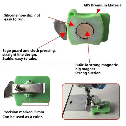 1015★ Nouvelle jauge magnétique en plastique pour machine à coudre, en silicone à forte adsorption, avec ligne de pression réglable et multifonctionnelle ★