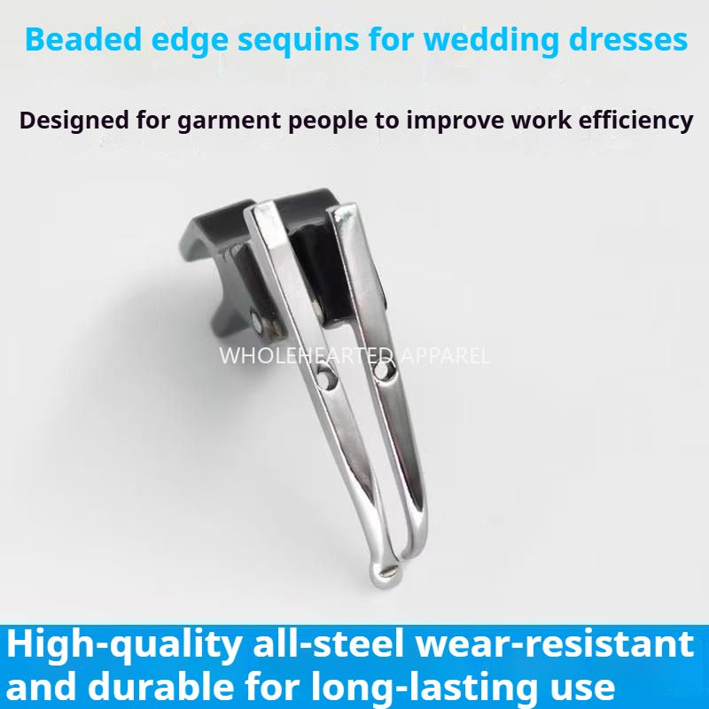 1494★  Special presser foot for bead edge sequined wedding dress fabric, eliminating the time to knock beads and replenish beads, sewing machine accessories★