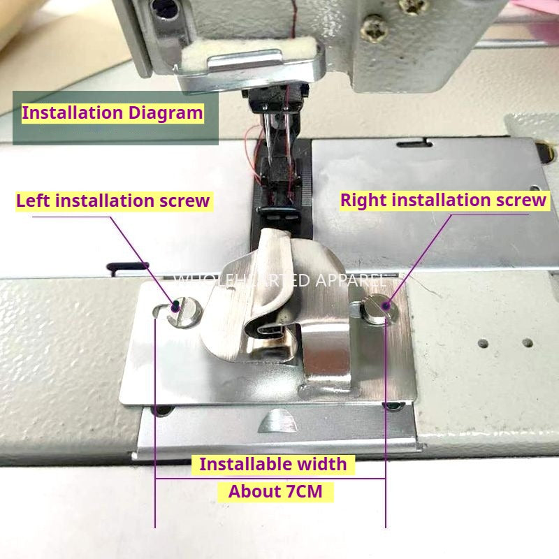 1564★ Pied de biche spécial pour machine à coudre à double aiguille avec tube de traction et moteur, robinet de couture, fermeture éclair d'origine.