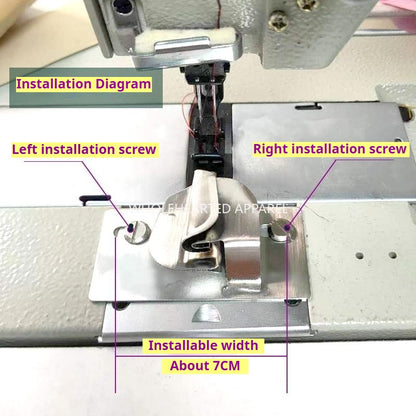 1564★ Pied de biche spécial pour machine à coudre à double aiguille avec tube de traction et moteur, robinet de couture, fermeture éclair d'origine.