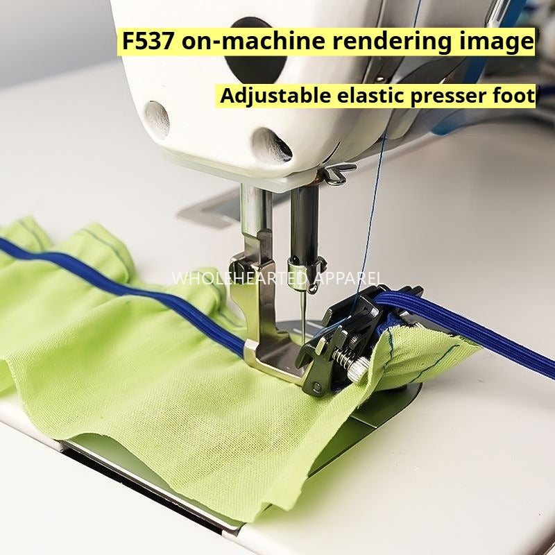 1610★  Upgraded flat car adjustable F537 rubber band presser foot electroplating elastic strap on all steel shoulder strap rubber band adjustable width★