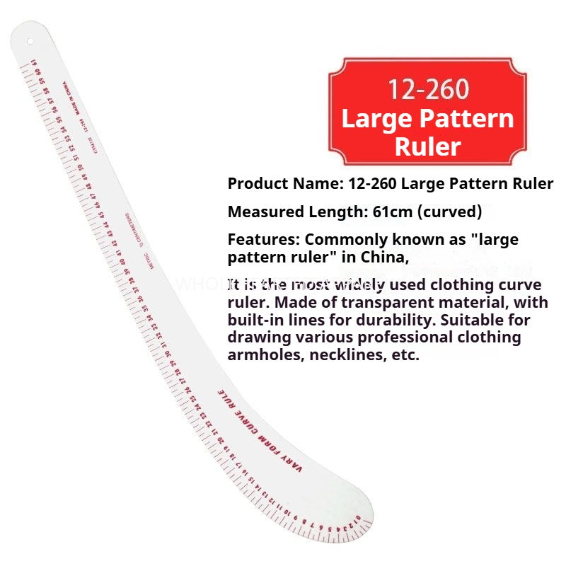 1290★  New 12-260 large curved ruler, plate ruler, clothing cutting tool, arc ruler, large knife ruler★