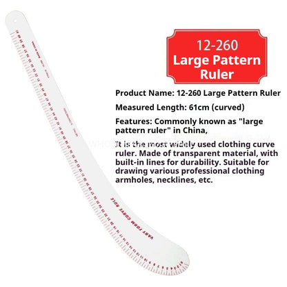 1290★  New 12-260 large curved ruler, plate ruler, clothing cutting tool, arc ruler, large knife ruler★