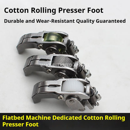 1314★  Flat car ship-type roller presser foot, thick material stepping on cotton quilting cotton presser foot, special cotton clothes quilt wheel presser foot★