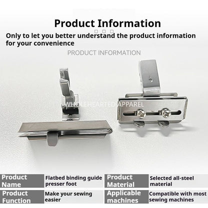 1450★ Pied de presse réglable pour machine à coudre à point noué S10A, pour ruban adhésif, sangle, collier, élastique, guide-lacets, etc.