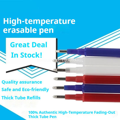 1298★  Factory direct sales high temperature disappearance pen thick rod, clothing leather special point pen, disappearance refill fabric heat elimination pen★