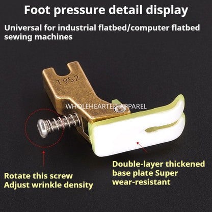 1149★  New Flat Car T952 Plastic Adjustable Wrinkle Presser Foot Sewing Machine Pumping Wrinkle Wrinkle Presser Foot Sewing Machine Accessories★