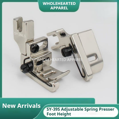 1743★ SY-39S All-Steel Adjustable Double-Spring Presser Foot for Computerized Flat-Bed Sewing Machines, Left and Right Edge-Stitch Topstitching, High/Low Setting, Anti-Skip Design★