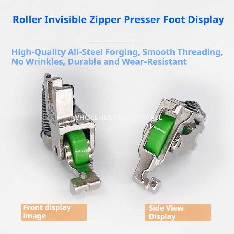 1148★  Newly upgraded roller invisible zipper presser foot invisible zipper presser foot seam smooth anti-wrinkle and anti-rush cloth★