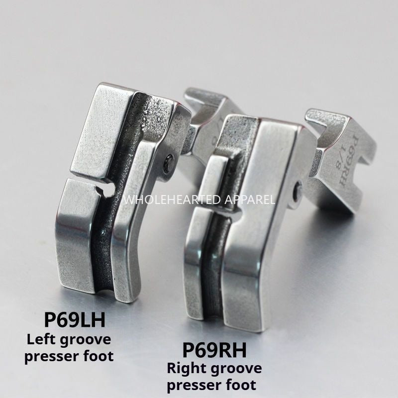 1425★ Chariot plat tout acier gauche et droite avec pied de presse à câble fendu, pied de presse à corde pour housse de couette P69LH, pied de presse à sertir le bord★