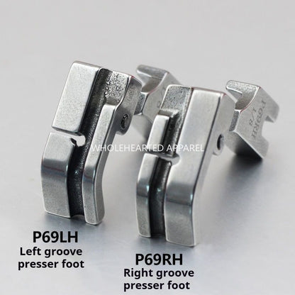 1425★ Chariot plat tout acier gauche et droite avec pied de presse à câble fendu, pied de presse à corde pour housse de couette P69LH, pied de presse à sertir le bord★
