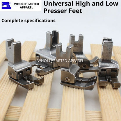 1214★  Flat car all-steel left and right universal high and low presser foot Flat car high and low presser foot, rib stop presser foot pressure 0.1 0.2 lines★