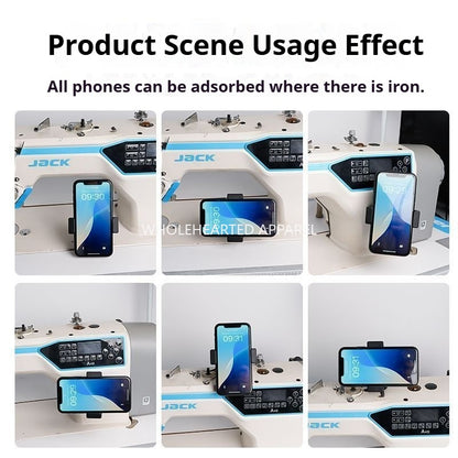 1698★ Nouveau support universel pour téléphone portable pour machine à coudre, fixation magnétique, anti-vibration, rotatif, réglable horizontalement et verticalement, accessoires de couture ★