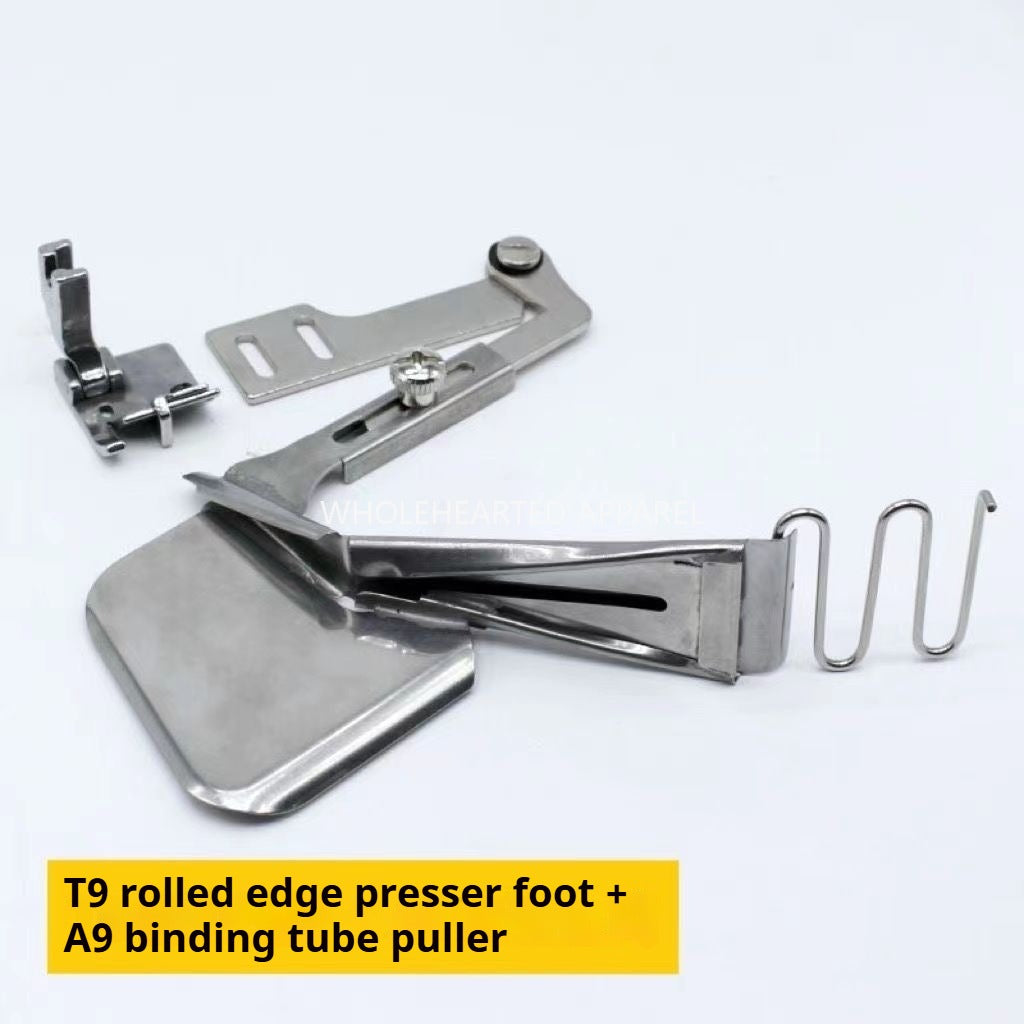 1691★  Flat car new A9 hemming device, adjustable free needle plate pulling cylinder T9 hemming presser foot★
