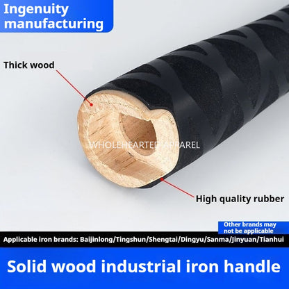 1476★  Dingyu industrial iron, solid wood handle, rubber wrap, comfortable grip, Shengtai iron replacement handle is easy to install★