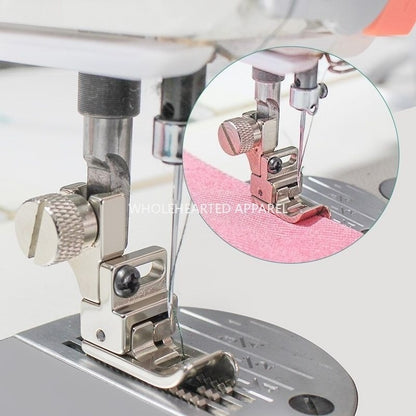 1744★ SY-40 Premium All-Steel Adjustable High/Low Presser Foot for Computerized Flat-Bed Sewing Machines with Knife Edge Guide for Edge-Stitch Topstitching★