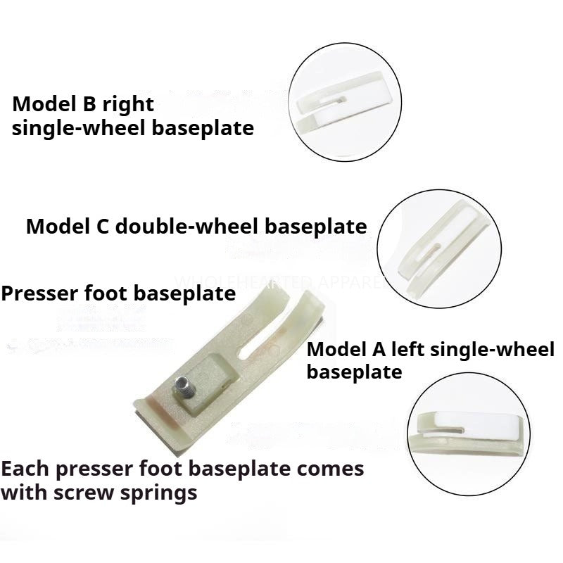 1106★  MT-18 roller rubber ring presser foot, left and right unilateral double roller presser foot flat car down leather plastic belt ring S★