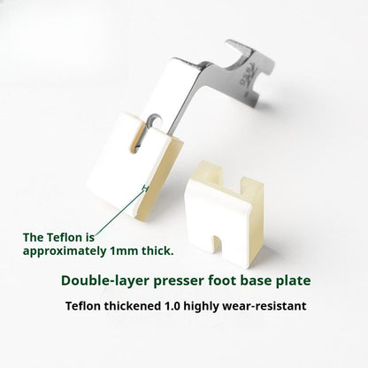 1591★  Plastic wrinkle presser foot flat car upgrade Teflon presser foot thickness universal two-in-one wrinkle reduction and discount★