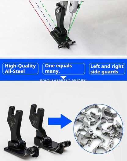 1569★  New computer flat car universal universal T-18 adjustable blocking edge presser foot left and right with knife head stop open wire presser foot★
