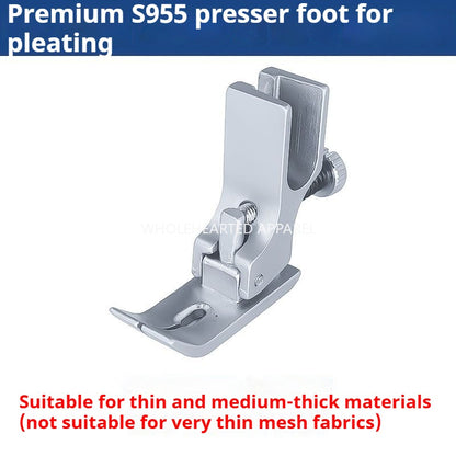 1366★  Boutique electroplating wrinkled presser foot Flat car wrinkled and reduced presser foot S955 Lace ruffle edge discounted presser foot★