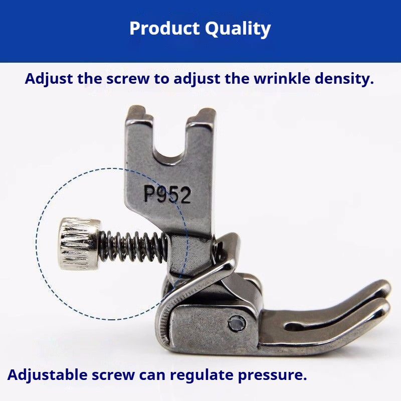 1084★  Industrial sewing machine adjustable wrinkle presser foot, fold, fold wrinkle presser foot P952 shrink all steel presser foot★