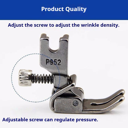 1084★  Industrial sewing machine adjustable wrinkle presser foot, fold, fold wrinkle presser foot P952 shrink all steel presser foot★