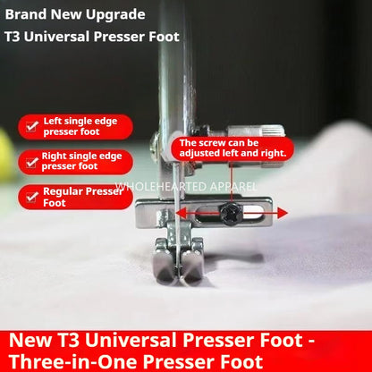 1091★  New flat car six 6-in-1 presser foot multi-function presser foot multi-adjustment left and right unilateral rib positioning wrinkle★