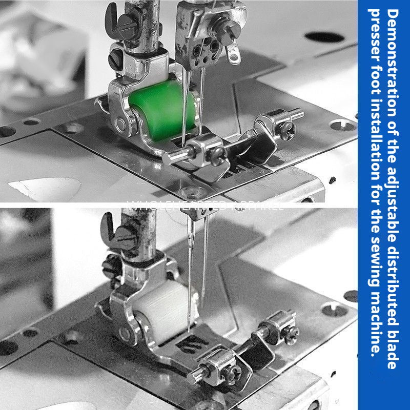 1633★ &nbsp;Interlock sewing machine boutique all-steel presser foot, adjustable roller, three-needle five-wire rubber wheel plastic gear.★