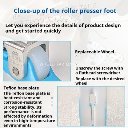 1143★  New flat car special Teflon narrow roller presser foot anti-eating cloth rush cloth★