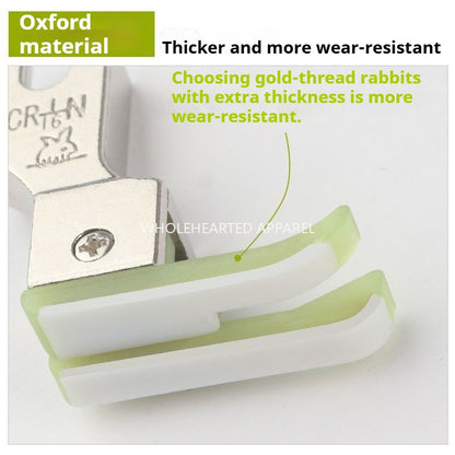 1428★  Golden wire rabbit flat car plastic high and low presser foot pressure line 0.1 0.2 stop Oxford presser foot thickened presser foot Daquan★