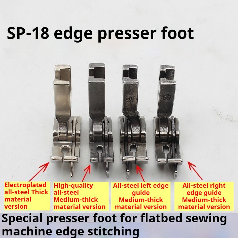 1207★  Flat car computer car SP-18 right stop edge presser foot with knife presser foot 1/4 1/8 1/16 3/16★